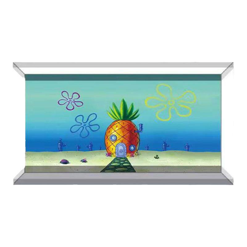 高清鱼缸海绵宝宝贴纸背景画自粘