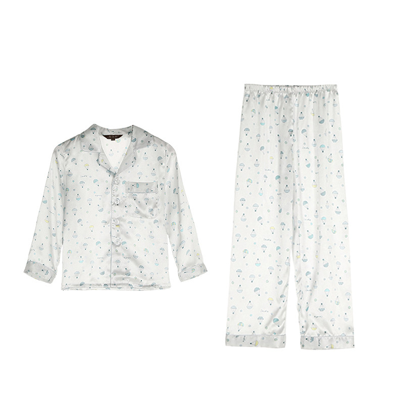 秋冬真丝长袖宝宝家居服