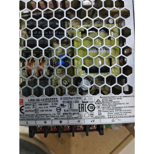 在线议价正品全新未使用明纬电源LRS-35-12开关电源，输入100