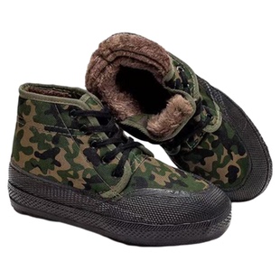 3520加绒加厚高帮解放鞋防滑耐磨劳保鞋冬季棉鞋工地男工作迷彩鞋