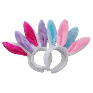发光米妮发箍米奇发箍闪光儿童LED发饰元旦圣诞节14灯羽毛兔耳朵