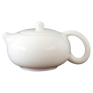 羊脂玉白瓷冰种茶壶泡茶器凤鸣壶家用功夫茶具大容量手工西施壶