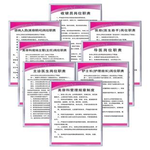 医疗整形美容医院诊所规章制度牌美容皮肤科外科牙科亚克力制度牌