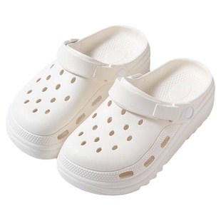 七色纺厚底洞洞鞋女款夏季2026新款防滑防臭凉拖鞋男士踩屎感外穿