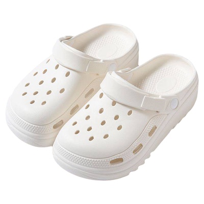 七色纺厚底洞洞鞋女款夏季2026新款防滑防臭凉拖鞋男士踩屎感外穿