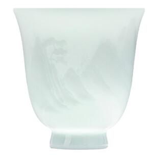 景德镇官方陶瓷影青小茶杯主人杯单杯高档个人专用口杯品茗杯茶盏