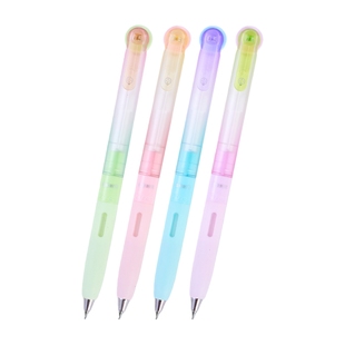 德尔施气泡果果拨动中性笔黑芯学生考试顺滑不卡纸学生刷题笔简约