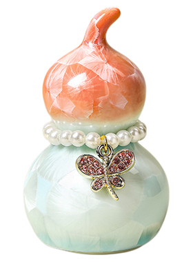 招财可爱窑变结晶小葫芦福禄摆件