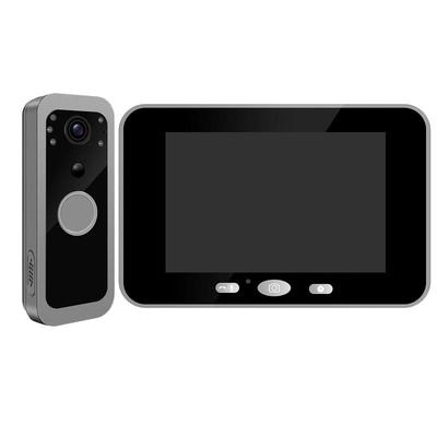 可视门铃监控摄像头免打孔带屏幕