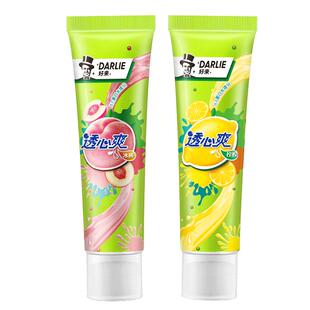 DARLIE好来(原黑人)透心爽冰桃柠檬牙膏水蜜桃子味含氟官方旗舰店