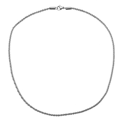 波光粼粼不掉色钛钢锁骨项链素链