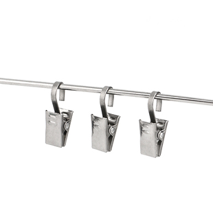 窗帘夹子窗帘挂钩加厚夹子不锈钢窗帘配件扣环夹钩老式强力浴帘夹