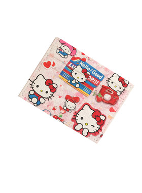 HEllokitty猫卡包女士超薄大容量牛皮卡片包可爱真皮简约公交卡套