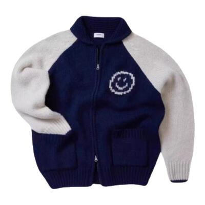 【现货】the barnnet秋冬款韩国东大门笑脸拉链毛衣针织开衫外套