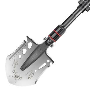 哈拿工兵铲多功能户外车载钓鱼巡山单兵铲铁锹双头兵工手铲子锰钢