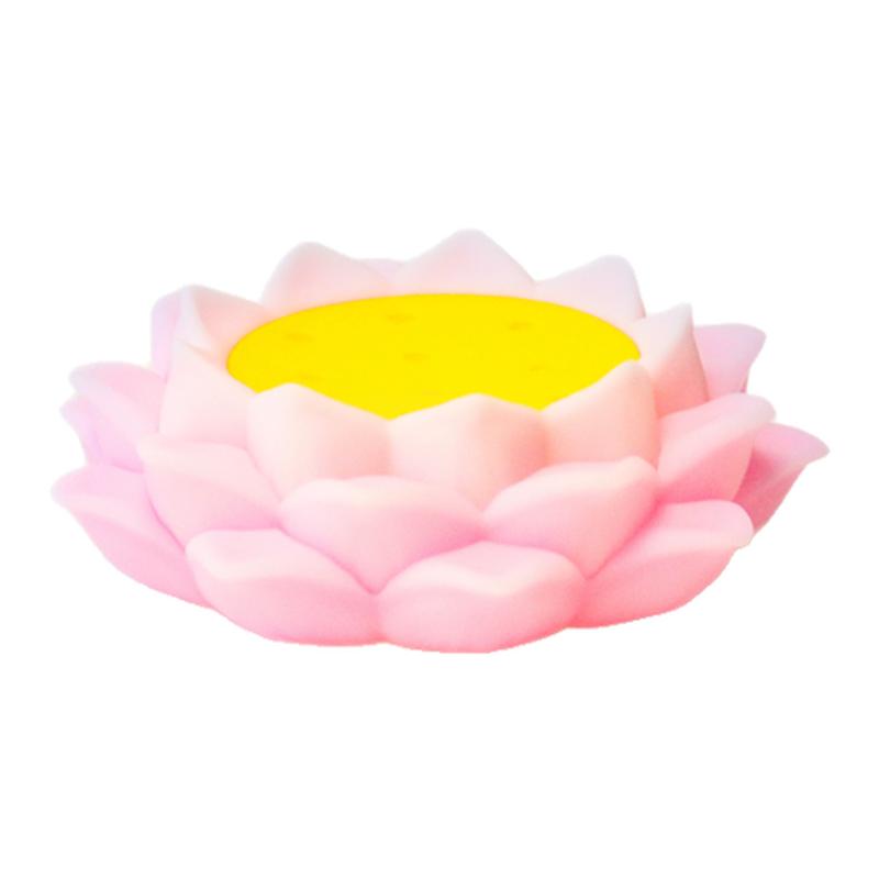 柔光安睡护眠莲花夜灯硅胶拍拍灯