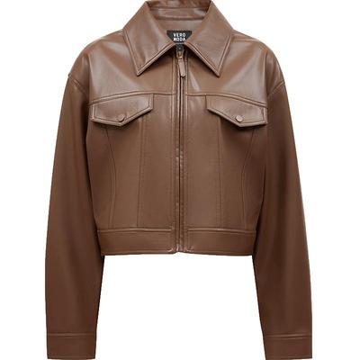 VeroModaPU仿皮绒感内里外套