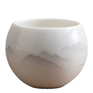 羊脂玉茶杯主人杯高端个人专用喝茶杯子功夫茶具品茗杯可定制送礼