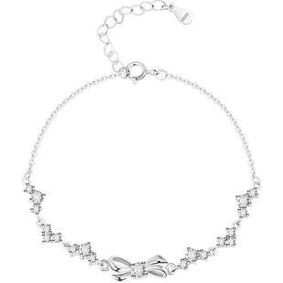 S999纯银超闪蝴蝶结手链女轻奢高级感手镯2025年新款首饰精致配饰