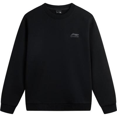 李宁复古情侣纯色无帽卫衣