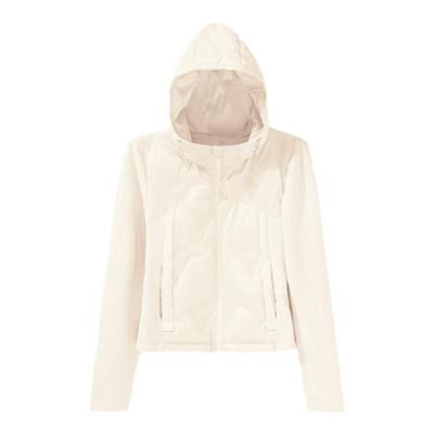 【商场同款】HPLY荷比俪冬新款白鹅绒拼接夹克连帽羽绒短外套