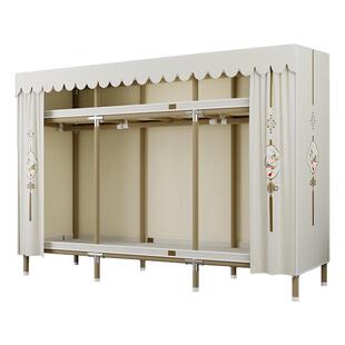 简易布衣柜60CM加深大容量家用卧室出租房屋挂衣架全钢架结实耐用