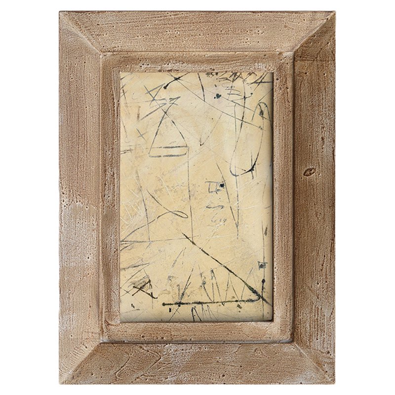 空合复古做旧实木框装饰画