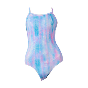 洲克人鱼姬连体泳衣2025年新款三角唯美性感温泉度假泳衣女炫彩花