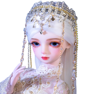 新娘大礼盒套装芭60厘米大娃娃玩具女孩公主bjd人偶婚纱sd洋娃娃