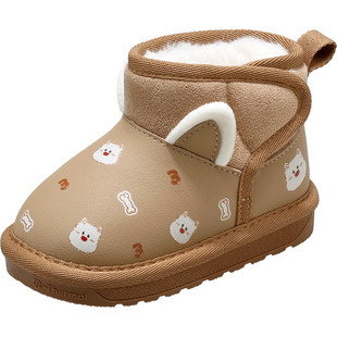 牧童童鞋宝宝学步鞋2025冬季新款男童卡通加厚保暖大棉鞋雪地靴女
