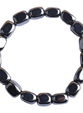 天然太赫兹钛硅石随形能量石手链