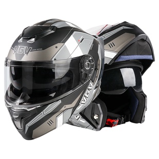 3C认证VGV头盔男摩托车双镜片揭面盔夏机车全盔女四季通用安全帽