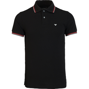 【自营】EMPORIO ARMANI/阿玛尼休闲翻领短袖商务POLO衫夏季男装