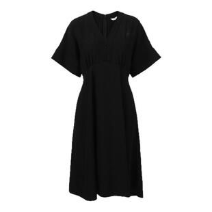 【新能量黑裙】玛丝菲尔时尚法式气质蝙蝠袖茶歇修身连衣裙女