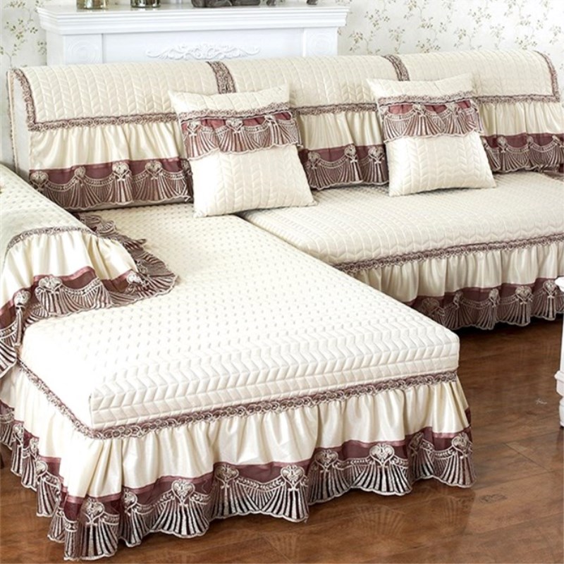 欧式高档沙发垫布艺防滑纯色皮沙发套罩盖布贵妃全包定做四季通用