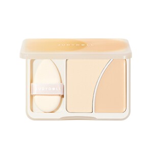 粉嫩面中嘭嘭术！juduo橘朵双拼高光盘哑光粉膏面部提亮修容遮瑕