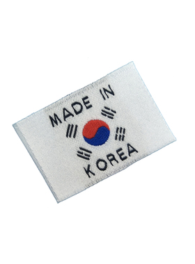 韩国制造国旗产地标侧唛布标签