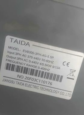 议价Jiangsu Delta Taida Inverter Model Ev83003Ph4G5适用