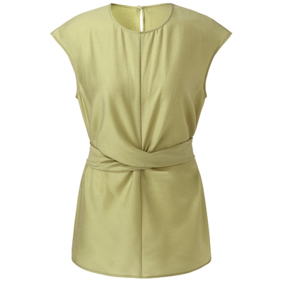 歌莉娅醋酸无袖上衣女设计感背心