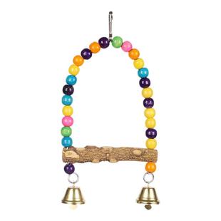 鹦鹉秋千玩具玄凤秋千云梯吊环鹦鹉攀爬梯小鸟秋千鸟笼花椒木站架