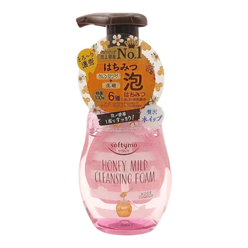 KOSE Softymo 蜂蜜温和洁面泡沫200ml个人护理天然蜂蜜深层清洁版