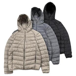 新款轻便舒适鸭绒内胆轻薄简约百搭短款连帽羽绒服保暖外套夹克潮