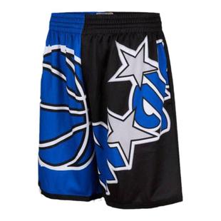 Mitchell&Ness短裤魔术队BigFace潮流撞色美式复古运动短裤男MN