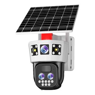 太阳能监控器摄像头360度无死角手机远程室外高清夜视4G无电无网