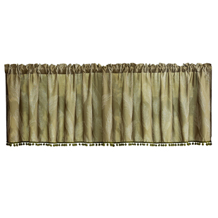 美式复古绿色羽毛纱帘窗帘门帘短帘厨房免打孔半帘卧室阳台遮挡帘