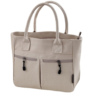 原创设计日系拉链文艺通勤帆布托特包时尚百搭休闲简约学生手提包