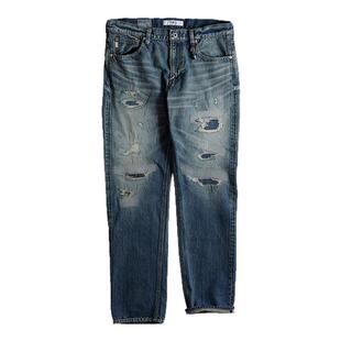潮物Woo FDMTL Denim MT124 25SS 经典修身复古做旧直筒牛仔长裤