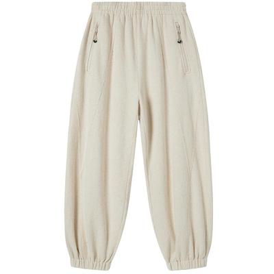 谜底束脚裤九分裤2025年冬季新品柔软亲肤运动休闲裤女254MK1677