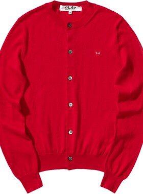 IT CDG PLAY COMME des GARÇONS川久保玲女装针织开衫爱心缝饰