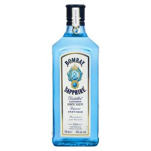 国际大牌 孟买蓝宝石金酒bombay750ml杜松子酒洋酒基酒调酒金汤力